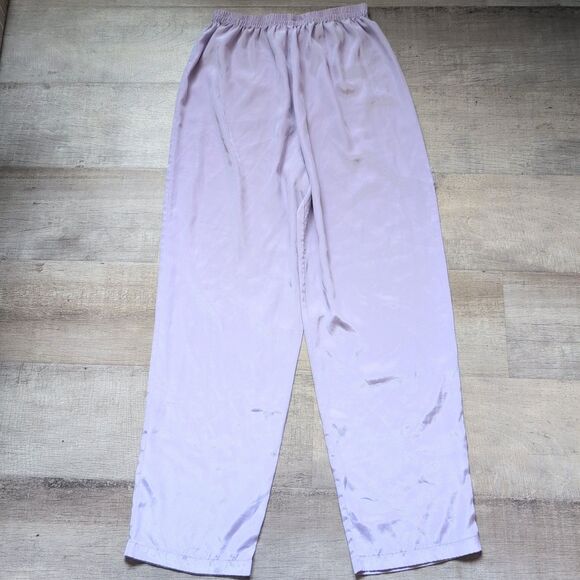 Vintage Victoria's Secret Sleep Pants Women M Satin Purple - Picture 1 of 6